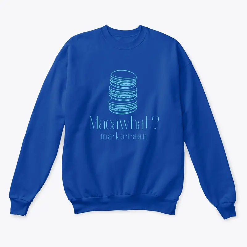 Blue Text Crewneck